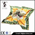 New 90x90cm Lovely print 100 silk twill square scarf